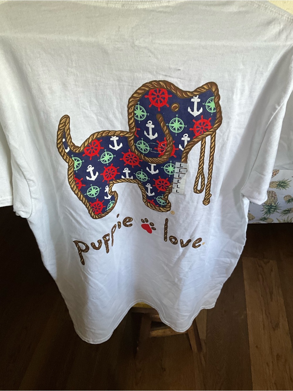 NWT Puppie love large SS tee